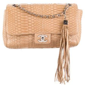 CHANEL Python Soho Tassel Medium Flap Bag